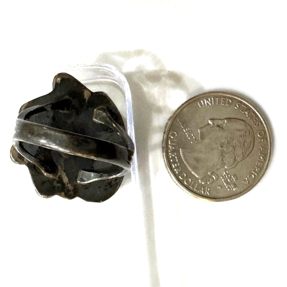 Navajo, Old Pawn “Number 8” Turquoise Sterling Silver Ring - Picture 9 of 10